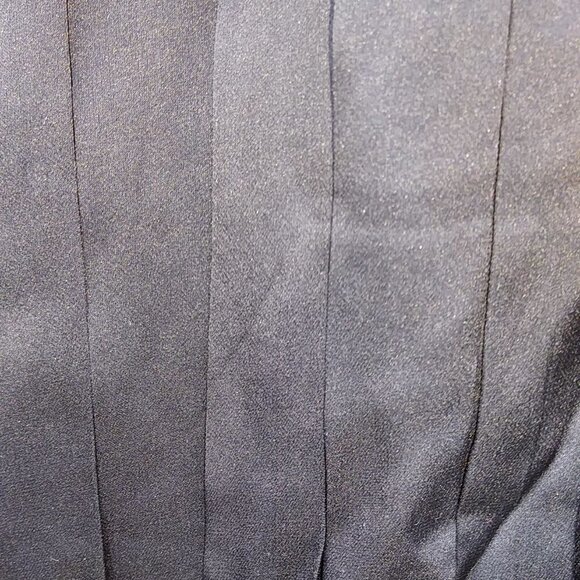 Women's Black Silk Pleated Button Down Tank Top - S - Picture 9 of 14